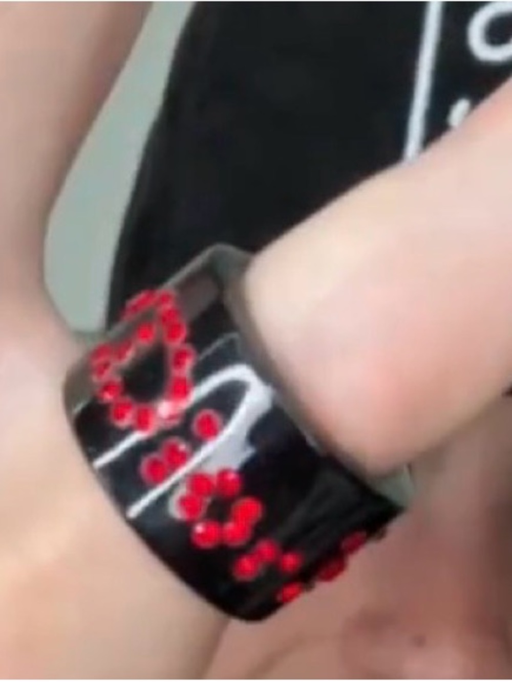 Authentic Dior ring with red stones size 5.5